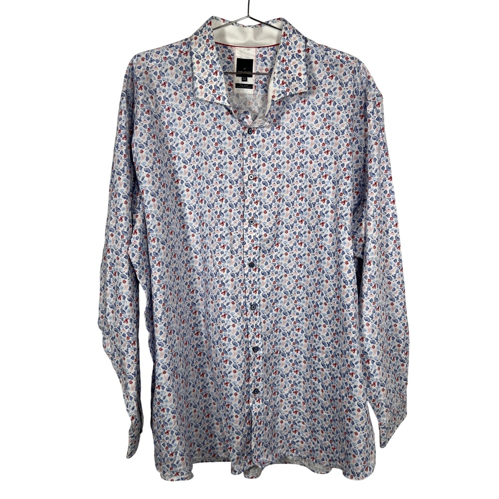 Nautical Button Up Business White Daniel Hechter Non Iron Mercerized Cotton 4XT